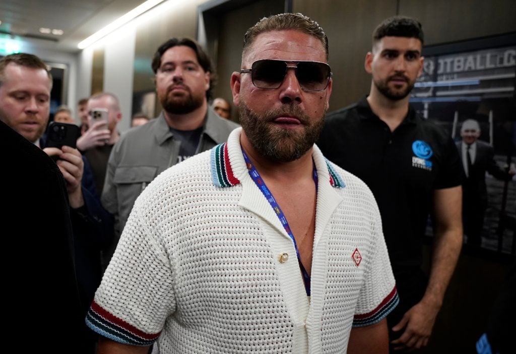 Billy Joe Saunders backstage during Chris Eubank Jr vs Conor Benn.