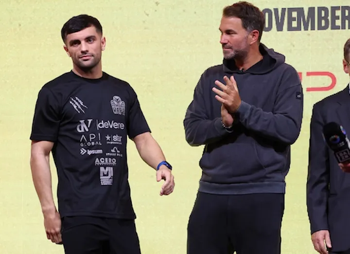 Eddie Hearn ‘will fight like a MF’ to ensure Teofimo Lopez fights Jack Catterall next