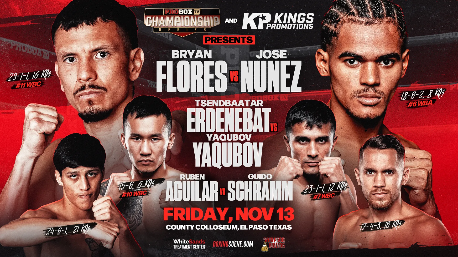 Bryan Flores to face Jose Nunez, live on ProBoxTV, November 13, from El Paso, Texas