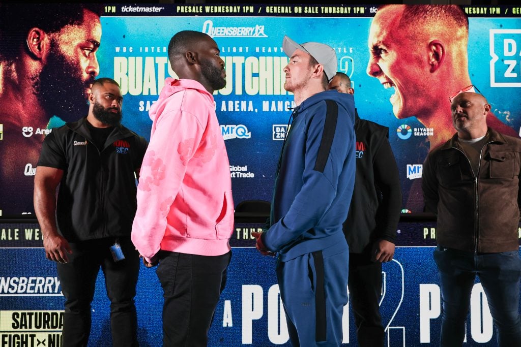Willy Hutchinson and Joshua Buatsi face off during the launch press conference for their rematch.