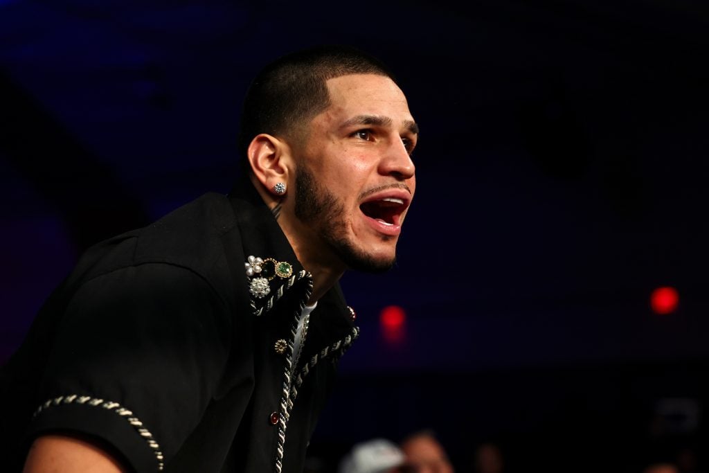 Edgar Berlanga at the Matchroom Boxing card at Caribe Royale in Orlando, Florida.
