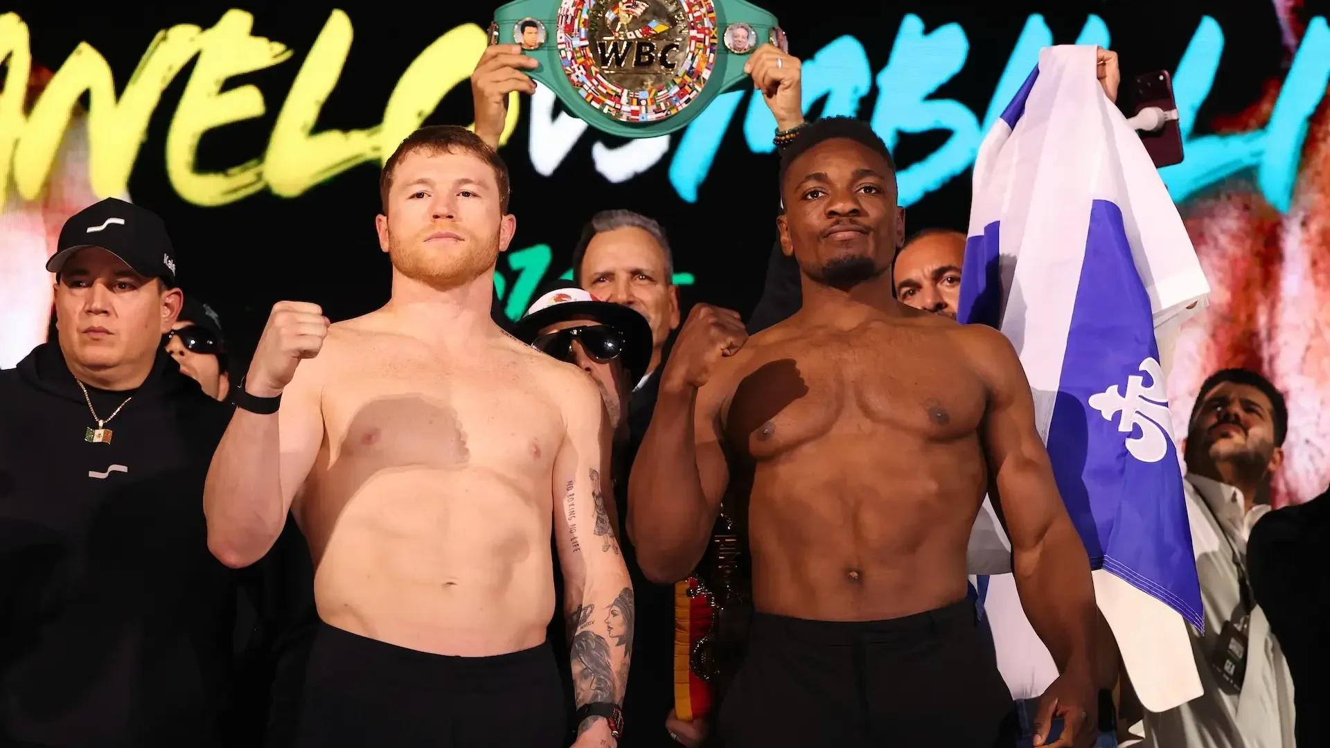 Canelo, Mbilli make weight for WBC 168-pound title fight