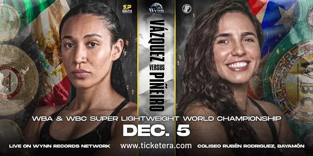 Litzy Vazquez and Stephanie Pineiro meet for WBC & WBA junior welterweight titles vacated by Katie Taylor